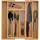 Zeller Besteckkasten Bambus ausziehbar 29-40 x 33,5 x 5 cm Braun