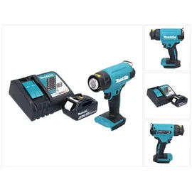 Makita DHG 180 RT1 Akku Heißluftgebläse 18 V 550 °C + 1x Akku 5,0 Ah + Ladegerät