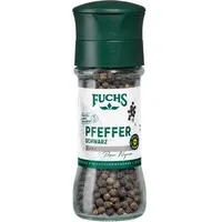 Fuchs Pfeffer Belem Schwarzer Pfeffer, ganze Pfefferkörner in der Mühle, 50g