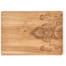 Zeller Schneidebrett-Set Holz 1 40 x 29 x 1,5 cm Beige