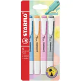 Stabilo Textmarker swing cool Pastel 4 St. Blau/Orange/Mehrfarbig