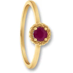 Goldring ONE ELEMENT "Rubin Ring aus 333 Gelbgold" Gr. 56, gold, Fingerringe, Damen, 56, Gelbgold 333, Damen Gold Schmuck