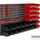 Tectake Kleinteilemagazin Kunststoff 17 cm x 54 cm x 96 cm schwarz
