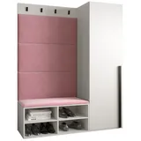 ABIKS MÖBEL Garderoben-Set MIRO Set 6, Garderobe mit gepolsterten Paneelen, Modern Design rosa