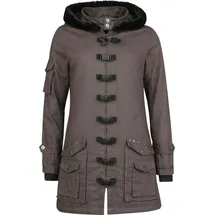 Gothicana by EMP Damen dunkelgraue Übergangsjacke leicht gefüttert mit Gehschlitz hinten M - M