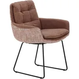 Johann Jakob Armlehnstuhl, Rosa, Sand, Textil, Kufe, 63x90x69 cm, Blauer Engel, Goldenes M, Oeko-Tex® Standard 100, DGM-Emissionslabel, Lederauswahl, Stoffauswahl, Typenauswahl, Esszimmer, Stühle, Esszimmerstühle, Armlehnenstühle