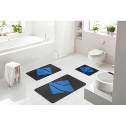 Badematte BATEX "Nima", blau, H:27mm, Polyacryl, Badematten, extra weiches und pflegeleichtes Garn