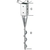 E-NORMpro Einschraubbodenhülse tzn 91x650mm