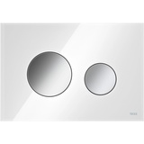 TECE TECEloop WC-Betätigungsplatte Glas weiß,Tasten chrom glänzend