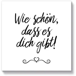 Artland Holzbild »Wie schön, dass es dich gibt«, Sprüche & Texte, (1 St.) Artland Farbe Bild(er): weiß