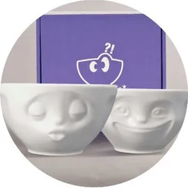 Fiftyeight PRODUCTS Mittleres-Schälchen-Set Nr.1 200ml weiß, - grins/kuss / Weiß