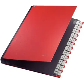 Leitz Pultordner DIN A4 24 Fächer Rot 1 St.