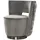 KAWOLA Cocktailsessel SENSO Velvet 77 x 77 x 67 cm Silbergrau gepolstert
