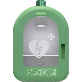 MEDX5 Universal AED-PVC-Innenwandkasten mit akustischem und optischem Alarm, grün DEFI-Wandkasten Innenbereich PVC