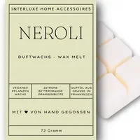 Interluxe Duftmelt Wachsmelt Neroli angenehm duftend Waxmelt 100% pflanzlich Duftwachswürfel für Duftlampe Wachs mit Duftöl Indoor Melts Duftwachs für Aromalampe