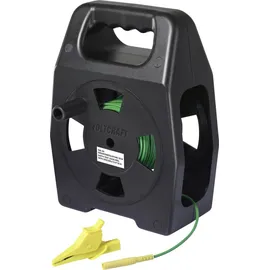 VOLTCRAFT EML-50 Erdungsmessleitung 50 m Grün auf Spindel CAT III 1000 V Kunststofffaser für hohe Zugfestigkeit
