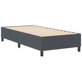 vidaXL Boxspringbett 100 x 200 cm Dunkelgrau