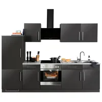 WIHO KÜCHEN Küchenzeile Cali 280 cm grau