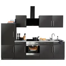 WIHO KÜCHEN Küchenzeile Cali 280 cm grau