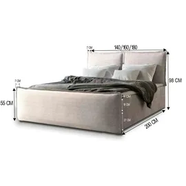 masseno Monta 140 x 200 cm H2 Grau