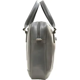 Buckle & Seam Everett Aktentasche Leder 38 cm Laptopfach grau