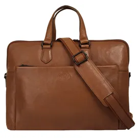 X-ZONE Aktentasche echt Leder, braun