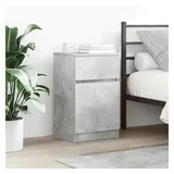 vidaXL Nachttische 2 Stk. Betongrau 39x35x65 cm Holzwerkstoff