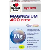 Doppelherz system MAGNESIUM 400 DEPOT – Magnesium als Beitrag für die normale Funktion der Muskeln und des Nervensystems – 60 Tabletten