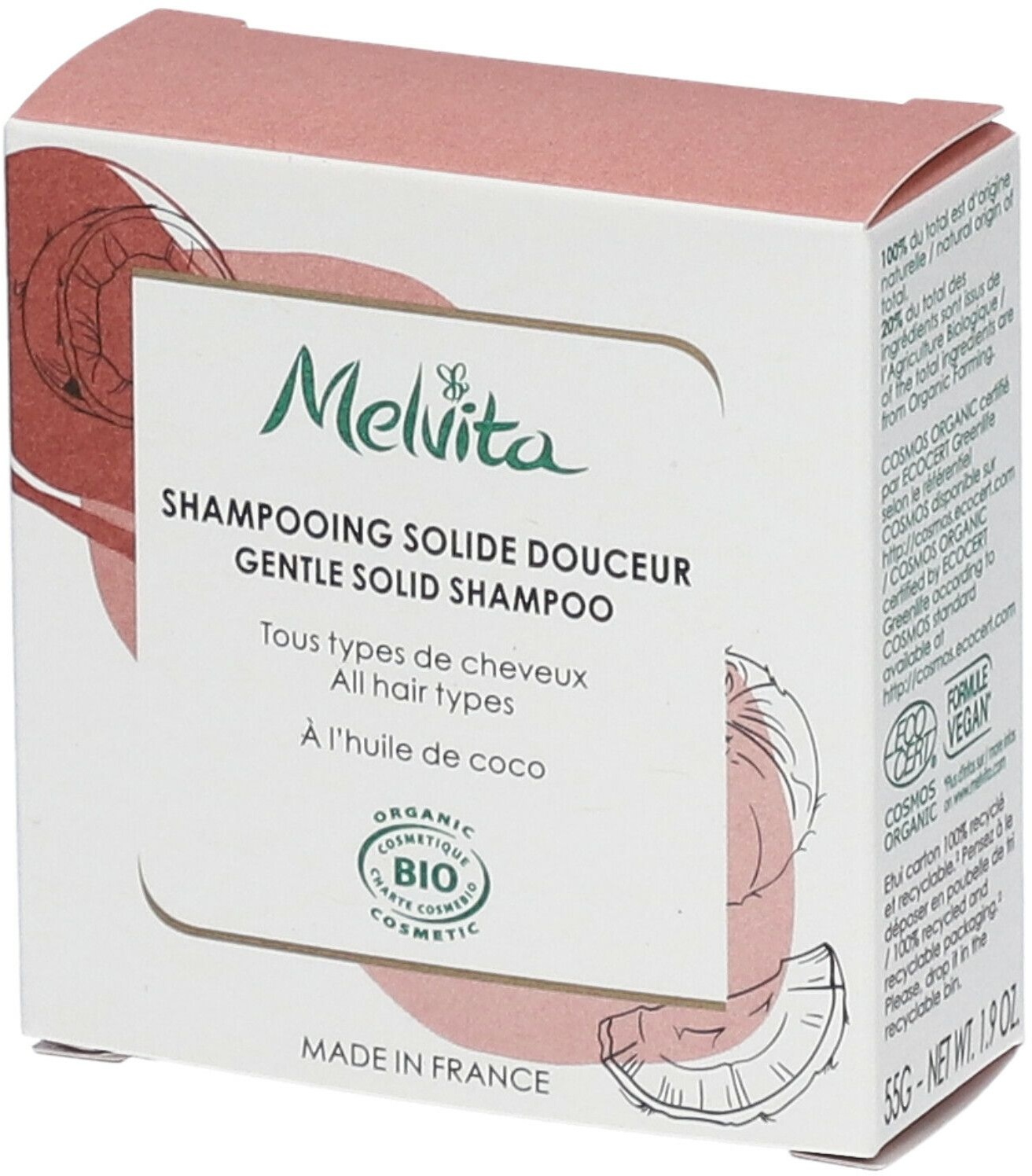 Melvita Shampoing solide douceur 55 g shampooing