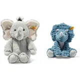 Steiff Soft Cuddly Friends Dixi Triceratops 28 cm Petrol