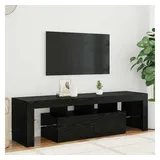 vidaXL TV-Schrank Lowboard 140x36,5x40 cm Schwarz/Eichen-Optik Holzwerkstoff