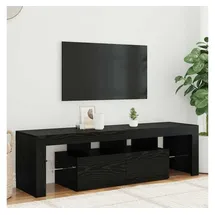 vidaXL TV-Schrank Lowboard 140x36,5x40 cm Schwarz/Eichen-Optik Holzwerkstoff