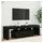 vidaXL TV-Schrank Lowboard 140x36,5x40 cm Schwarz/Eichen-Optik Holzwerkstoff