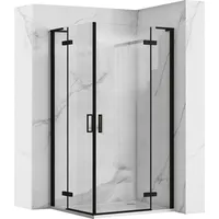 REA Duschkabine Hugo 80X90 Black - Schwarz