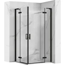 REA Duschkabine Hugo 80X90 Black - Schwarz