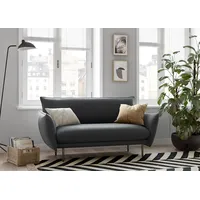 OTTO home 2-Sitzer OTTO HOME "Stine", blau (dunkelblau), B:156cm H:86cm T:86cm, Struktur (100% Polyester);Struktur weich (85% Polyester/15% Nylon);Samtoptik (100% Polyester), Sofas, Besonderes Design durch Kissenoptik und Keder, by Morten Georgsen