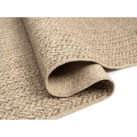 The CarPET Kansas beige (natur), B:60cm H:10mm L:180cm, Polypropylen, Teppiche, Outdoorteppich, moderner robuster In und Outdoor Teppich Jute Look