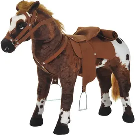 Homcom Kinder Reitpferd braun
