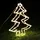 Gravidus LED Acryl Weihnachtsbaum Gartenbeleuchtung transparent, weiß 4er Set