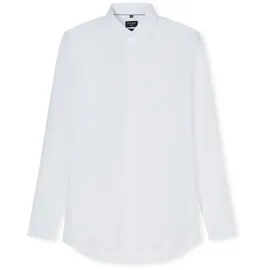 Olymp Businesshemd OLYMP "OLYMP No. Six, super slim, Urban Kent", Herren, Gr. 46, Normaler Arm, weiß, 97% Baumwolle, 3% Elastolefin, Hemden