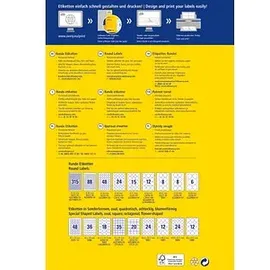 Avery Zweckform Universaletiketten L3415-10 Weiß 40,0 x 40,0 mm 10 Blatt 240 St.