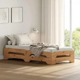 Idimex Stapelbett Ronny 90 x 200 cm Kiefer massiv Eichefarben braun