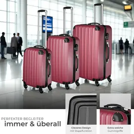 Tectake Koffer-Set 3-tlg. rot