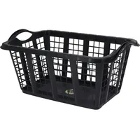 Mojawo Wäschekorb 37 Liter Schwarz-y54500360-wäschekorb-schwarz