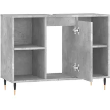 vidaXL Badschrank Betongrau 80x33x60 cm Holzwerkstoff
