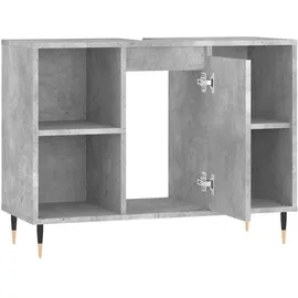 vidaXL Badschrank Betongrau 80x33x60 cm Holzwerkstoff