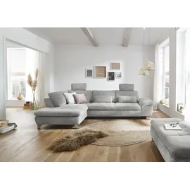 die planbar Eckcouch Polyester 3-Sitzer Grau