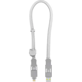 Rolling Square inCharge XL 6-in-1 Multi-Ladekabel 30cm Weiß