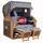 Mr. Deko Strandkorb Schillig XL Bullauge Teak PE Grey Dessin 518