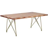 Beliani Beliani, Couchtisch, Gold, Hellbraun, Holz, 70x51x118 cm, Wohnzimmer, Wohnzimmertische, Couchtische